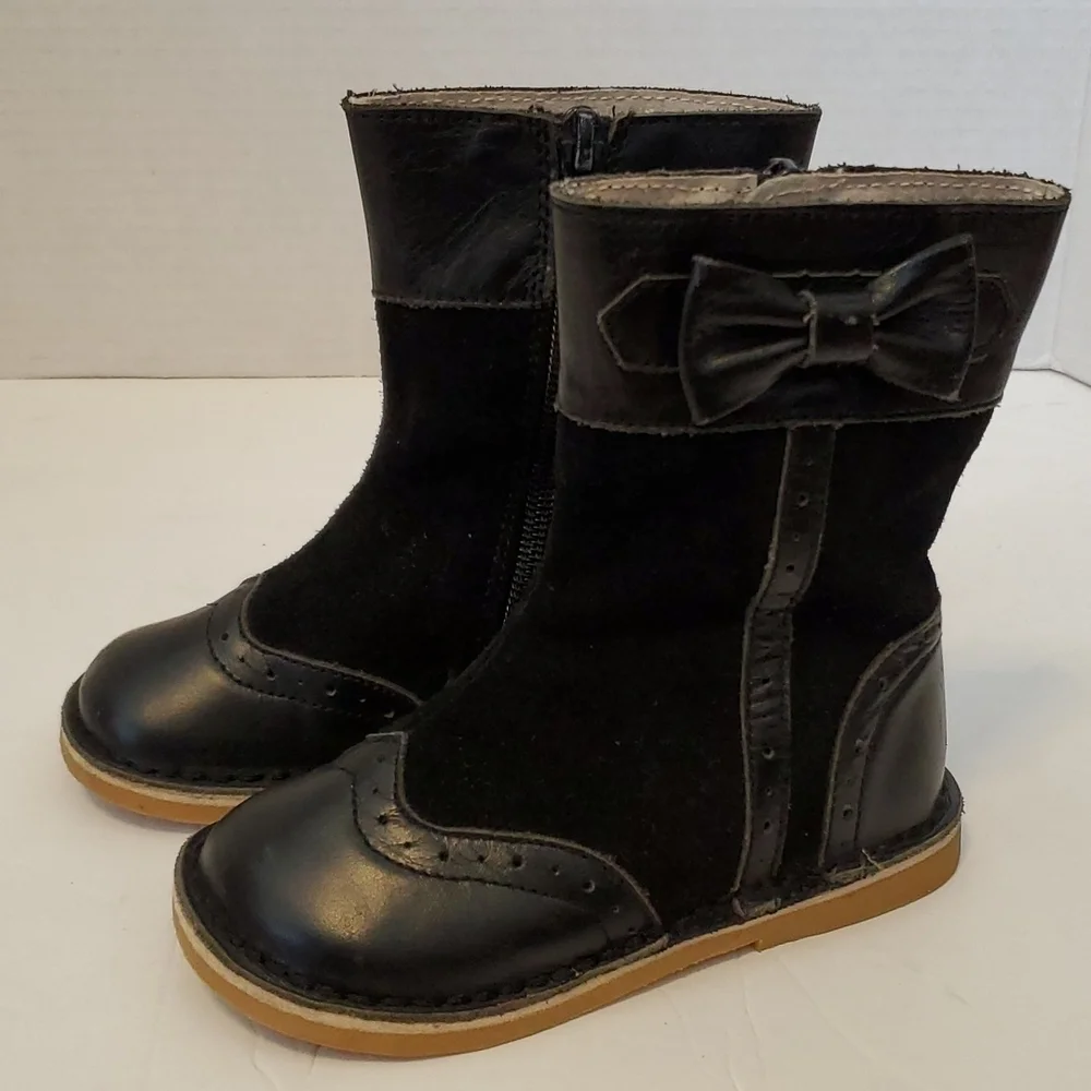 Livie & Luca Black and Brown Kids Boots
